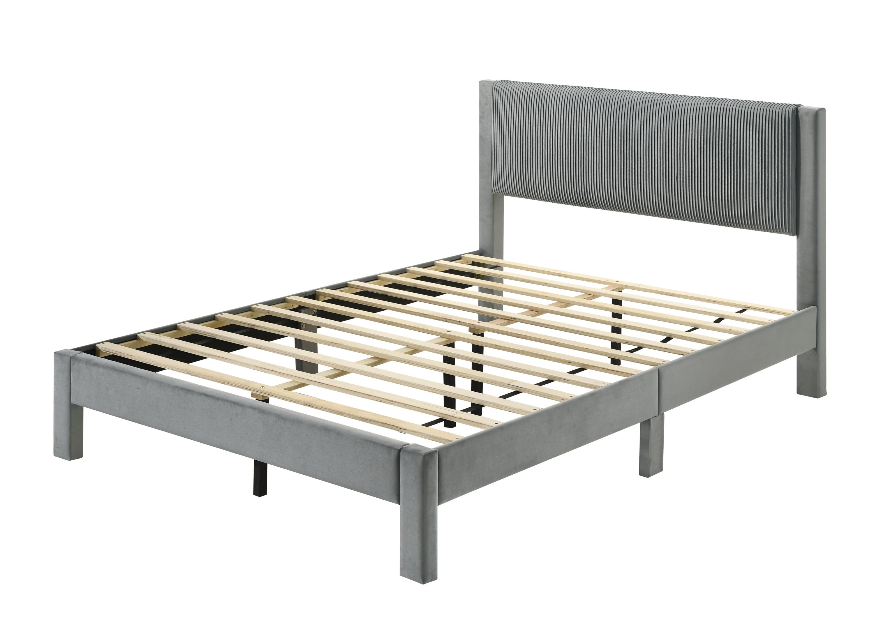 LITMUS maison lulu pinot Isabel hood グレー Lucia Light Gray Queen Platform Bed – Luna Furniture