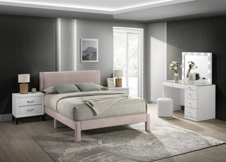 Lucia Pink Twin Platform Bed from Crown Mark - Luna Furniture
