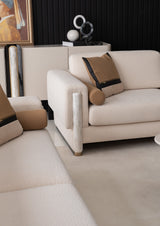 Luciano 4-Seat Sofa with Marble from Luna Luxury - Luna Furniture