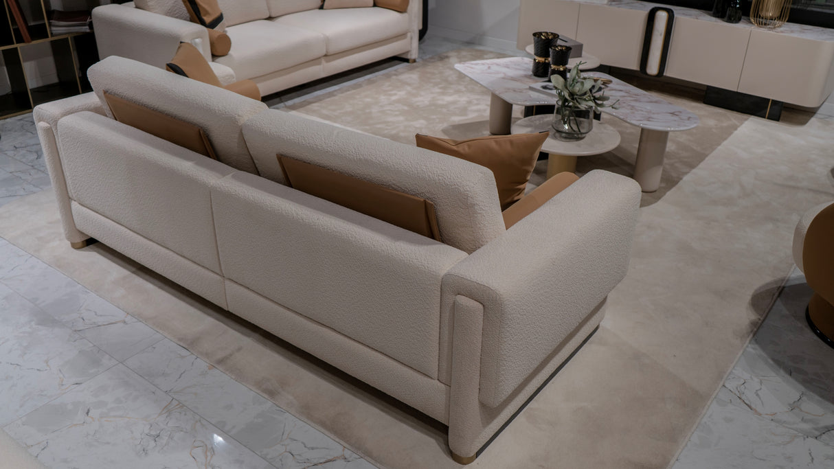 Luciano 4-Seat Sofa with Marble from Luna Luxury - Luna Furniture