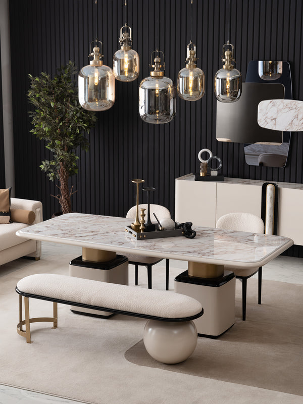 Luciano Marble Top Dining Table