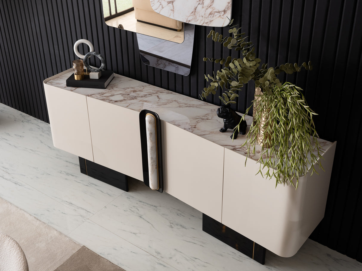 Luciano Sideboard with Marble Details from Luna Luxury - Luna Furniture