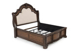 Ludwig Brown Queen Upholstered Panel Bed from Crown Mark - Luna Furniture