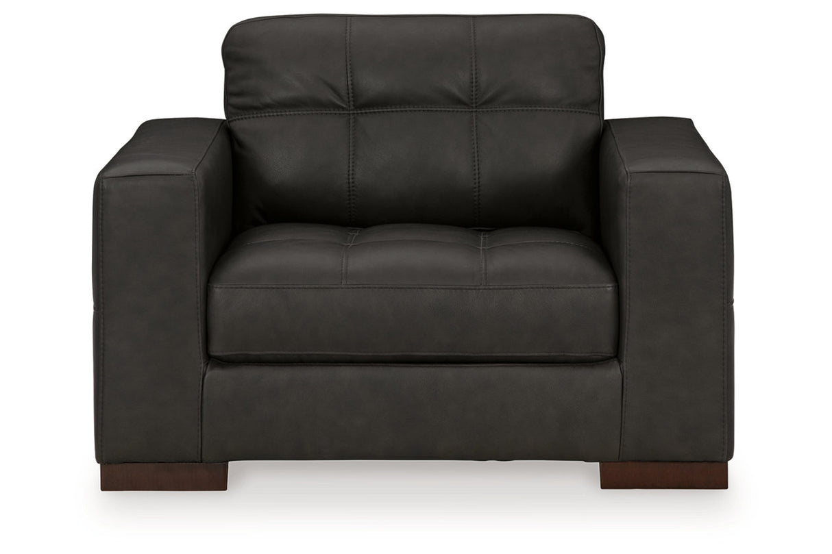 Luigi Thunder Oversized Chair and Ottoman from Ashley - Luna Furniture