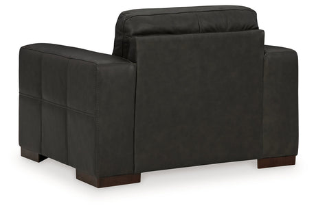 Luigi Thunder Oversized Chair and Ottoman from Ashley - Luna Furniture
