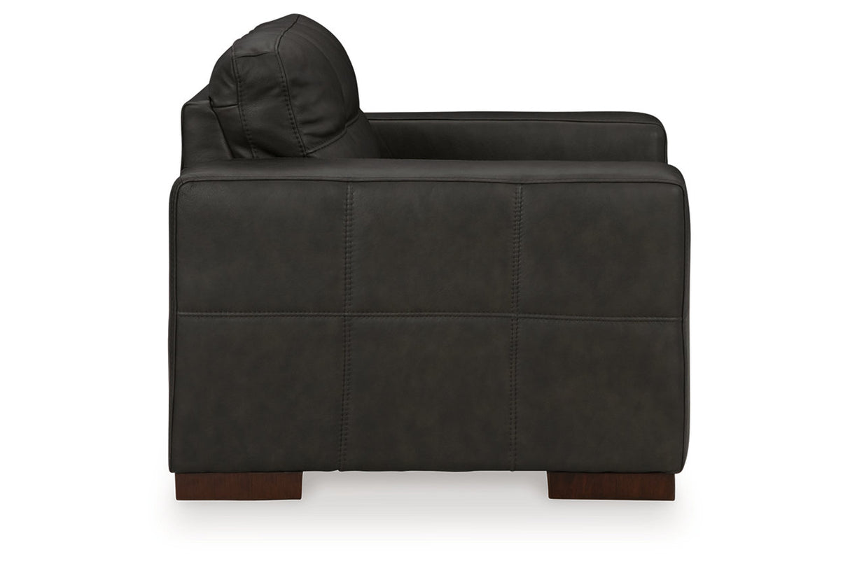 Luigi Thunder Oversized Chair and Ottoman from Ashley - Luna Furniture