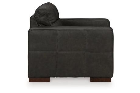 Luigi Thunder Oversized Chair and Ottoman from Ashley - Luna Furniture