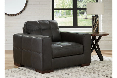 Luigi Thunder Oversized Chair and Ottoman from Ashley - Luna Furniture