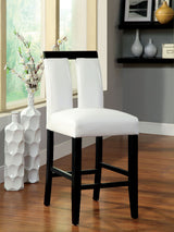 Luminar Black/White Counter Height Chair from Furniture of America - Luna Furniture