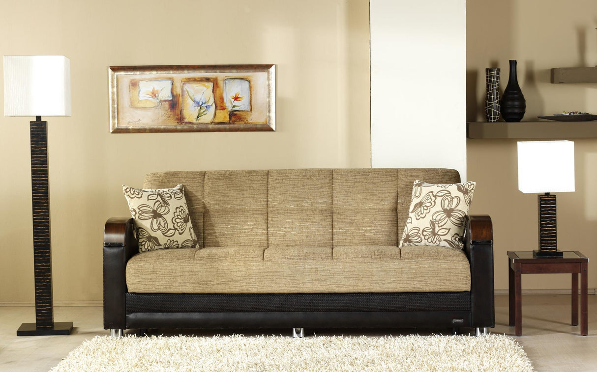 Luna Fulya Brown 3-Seat Sleeper Sofa from Bellona - Luna Furniture