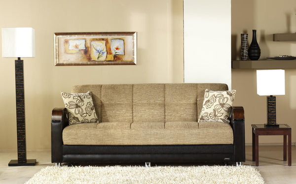 Luna Fulya Brown Sleeper Sofa
