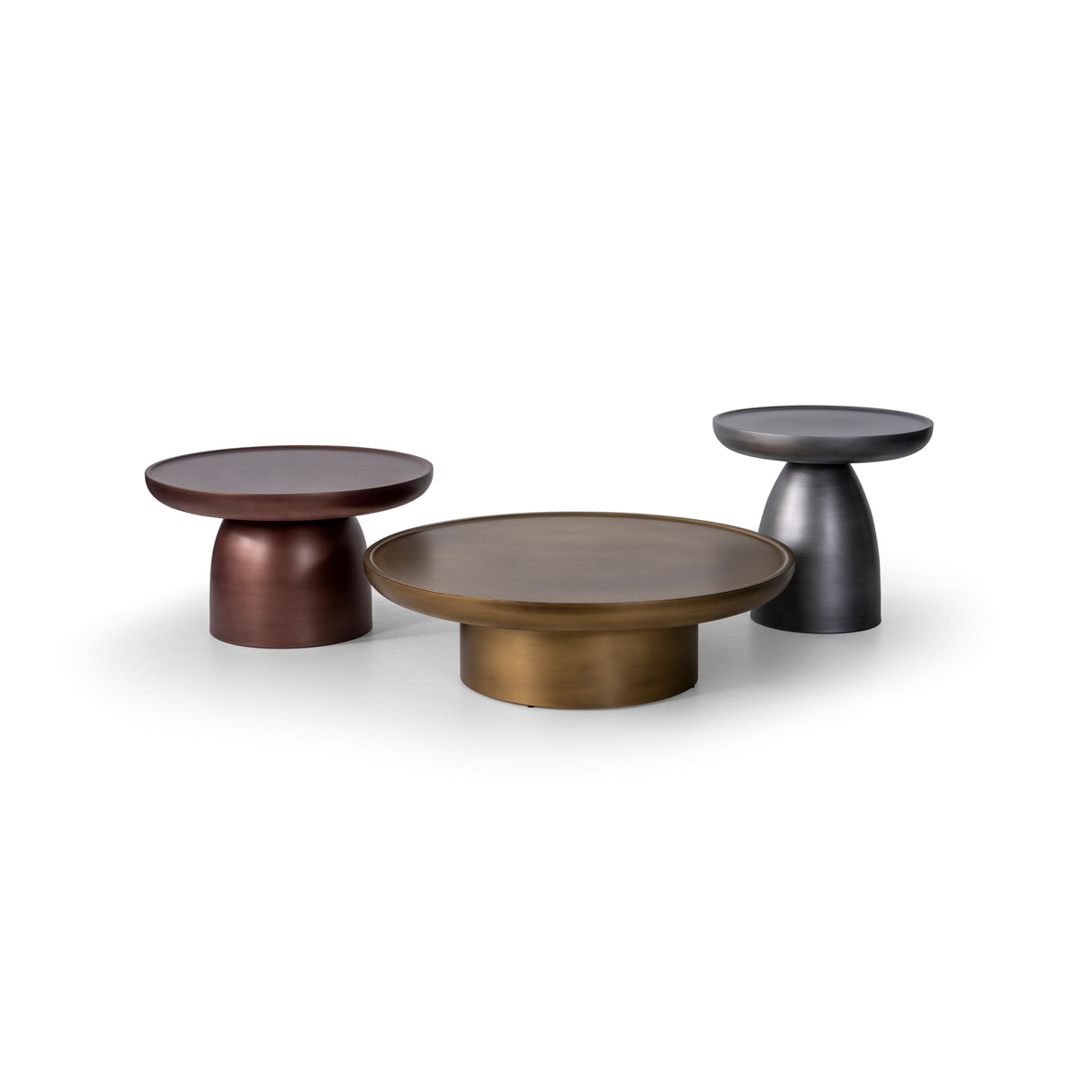 Lunara Gold Bronze Silver Coffee Table Set from Nova Furniture - Luna Furniture