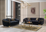 Lupino Black Velvet Living Room Set from Nova Furniture - Luna Furniture