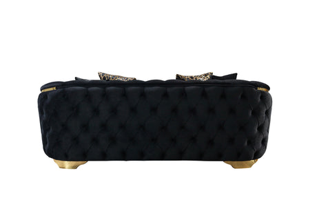 Lupino Black Velvet Living Room Set from Nova Furniture - Luna Furniture