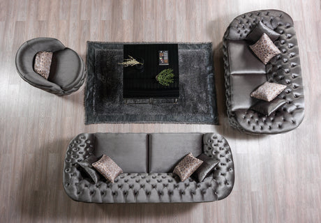 Lupino Gray Velvet Chair from Nova Furniture - Luna Furniture