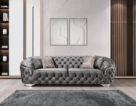 Lupino Gray Velvet Sofa & Loveseat from Nova Furniture - Luna Furniture