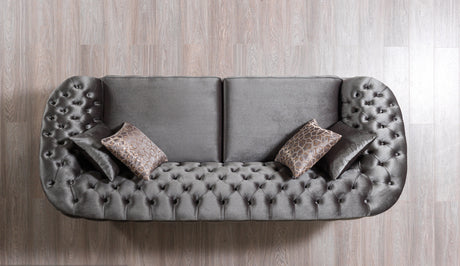 Lupino Gray Velvet Sofa & Loveseat from Nova Furniture - Luna Furniture