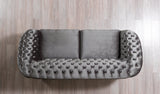 Lupino Gray Velvet Sofa & Loveseat from Nova Furniture - Luna Furniture