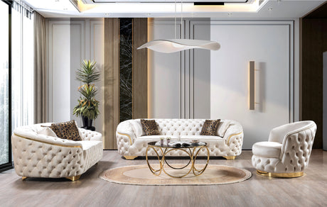 Lupino Ivory Velvet Chair from Nova Furniture - Luna Furniture