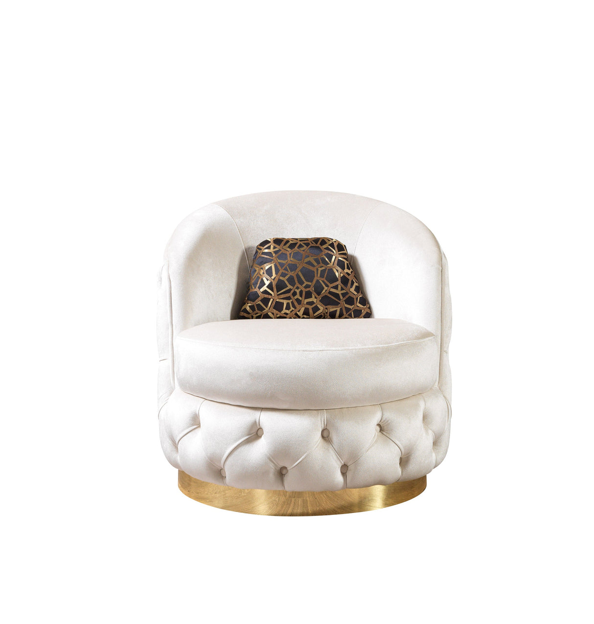 Lupino Ivory Velvet Chair from Nova Furniture - Luna Furniture