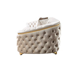 Lupino Ivory Velvet Living Room Set from Nova Furniture - Luna Furniture