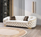 Lupino Ivory Velvet Living Room Set from Nova Furniture - Luna Furniture