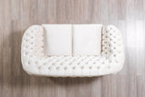 Lupino Ivory Velvet Living Room Set from Nova Furniture - Luna Furniture