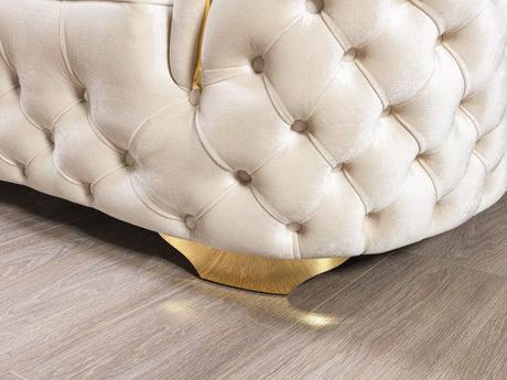 Lupino Ivory Velvet Living Room Set from Nova Furniture - Luna Furniture