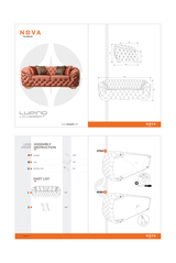 Lupino Gray Velvet Loveseat 79" from Nova Furniture - Luna Furniture