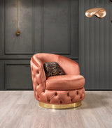 Lupino Orange Velvet Chair from Nova Furniture - Luna Furniture