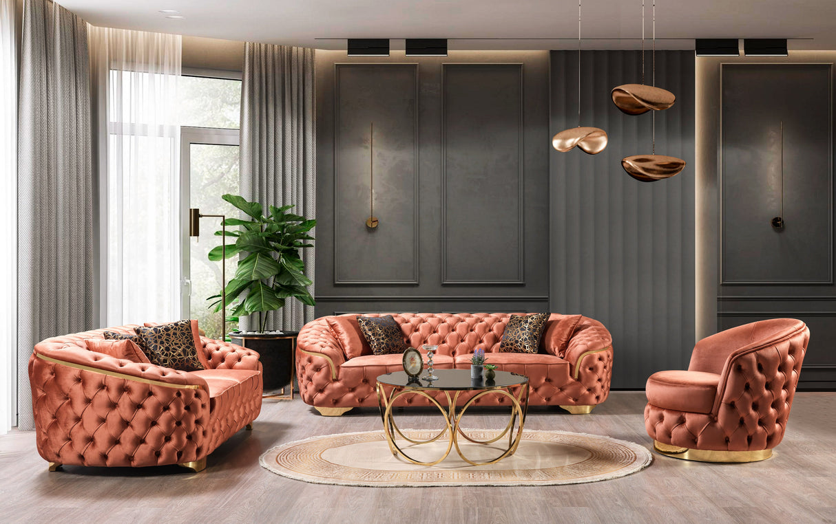 Lupino Orange Velvet Chair from Nova Furniture - Luna Furniture