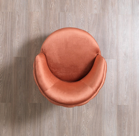 Lupino Orange Velvet Chair from Nova Furniture - Luna Furniture