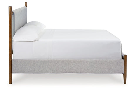 Lyncott Brown King Upholstered Panel Bed from Ashley - Luna Furniture