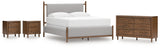 Lyncott California King Upholstered Bed with Dresser and 2 Nightstands in Brown from Ashley - Luna Furniture