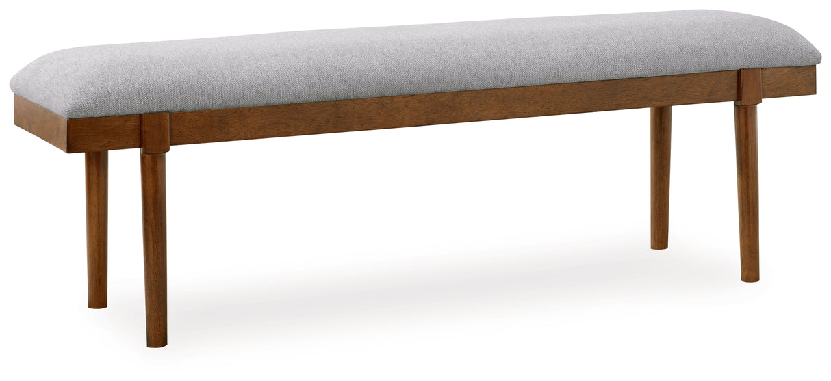 Lyncott Gray/Brown 59" Upholstered Dining Bench from Ashley - Luna Furniture