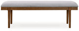 Lyncott Gray/Brown 59" Upholstered Dining Bench from Ashley - Luna Furniture
