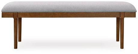 Lyncott Gray/Brown 59" Upholstered Dining Bench from Ashley - Luna Furniture