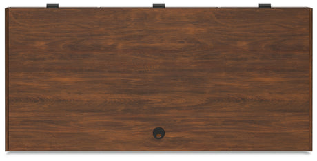 Lyncott Home Office Desk with Chair and Storage in Brown from Ashley - Luna Furniture