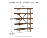 Lyncott Home Office Desk with Chair and Storage in Brown from Ashley - Luna Furniture