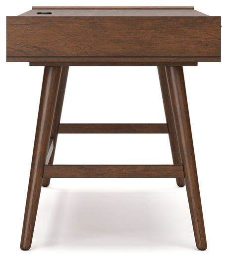 Lyncott Home Office Desk with Chair in Brown from Ashley - Luna Furniture