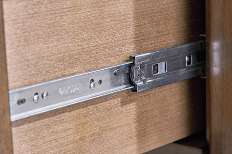 Lyncott King Upholstered Bed with Mirrored Dresser, Chest and 2 Nightstands in Brown from Ashley - Luna Furniture