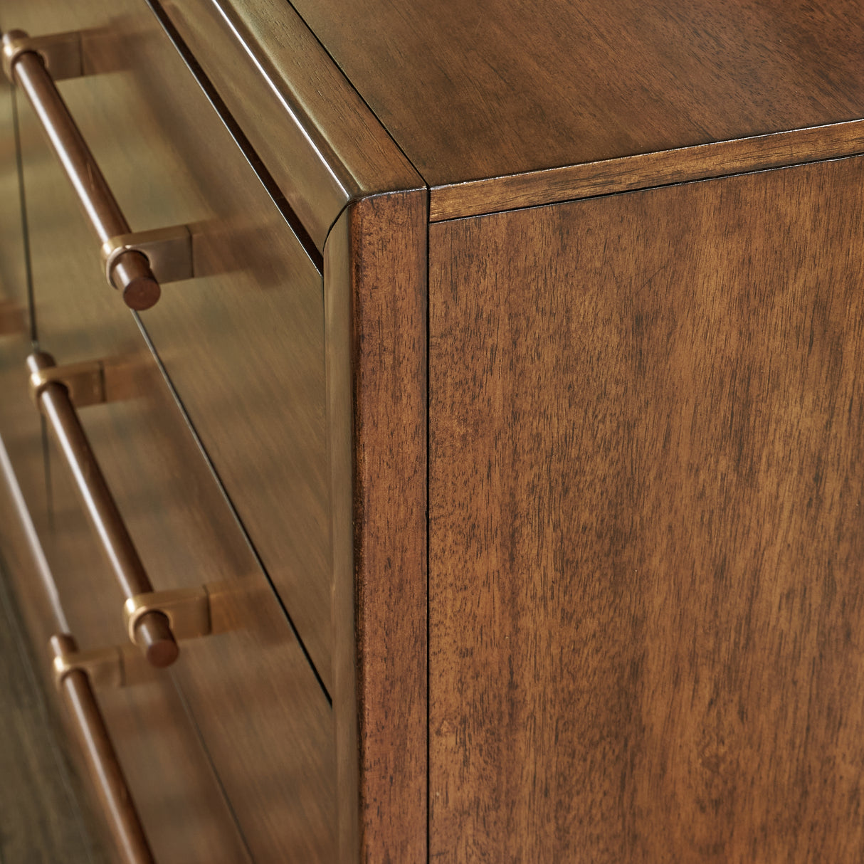 Lyncott Queen Upholstered Bed with Dresser in Brown from Ashley - Luna Furniture