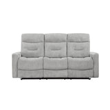 Lyndon Gray Double Reclining Sofa from Homelegance - Luna Furniture