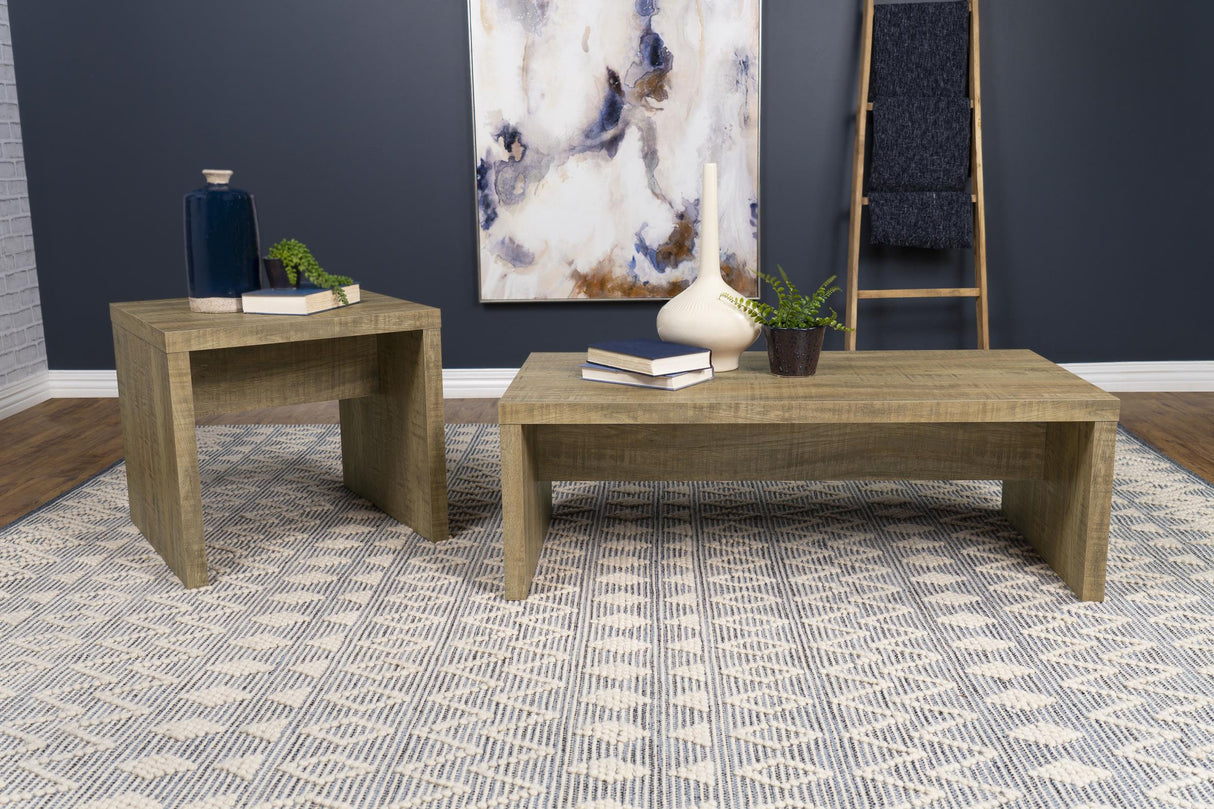 Lynette Mango 2-Piece Rectangular Coffee and End Table Set from Coaster - Luna Furniture