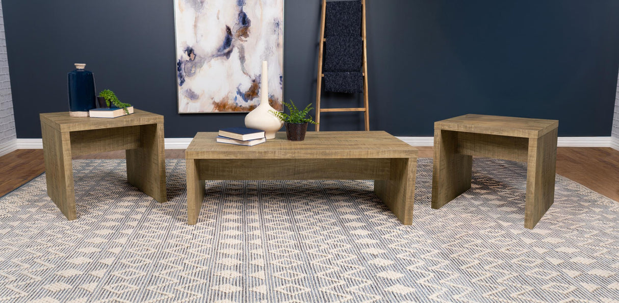 Lynette Mango 3-Piece Rectangular Coffee and End Table Set from Coaster - Luna Furniture