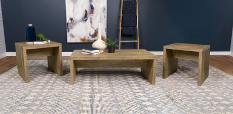 Lynette Mango 3-Piece Rectangular Coffee and End Table Set from Coaster - Luna Furniture