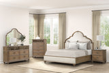 Lyris Rustic Oak Queen Bed from Furniture of America - Luna Furniture