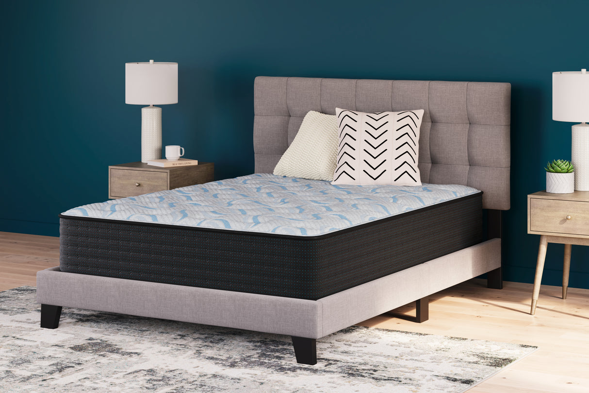 Elite Springs Firm Gray/Blue King Mattress from Ashley - Luna Furniture