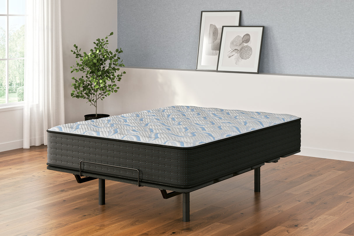 Elite Springs Plush Gray/Blue Queen Mattress from Ashley - Luna Furniture