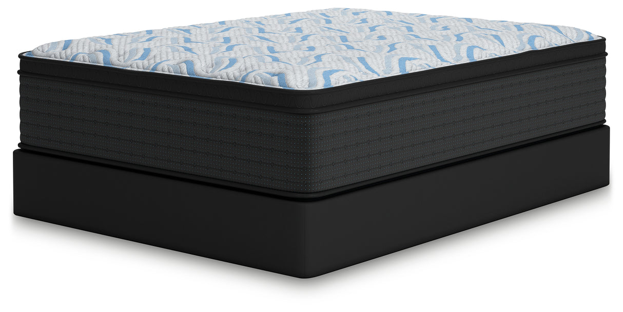 Elite Springs Plush Gray/Blue Queen Mattress from Ashley - Luna Furniture